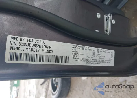 2022 Jeep Compass Trailhawk z USA, uszkodzony, nr VIN 3C4NJDDB6NT105934